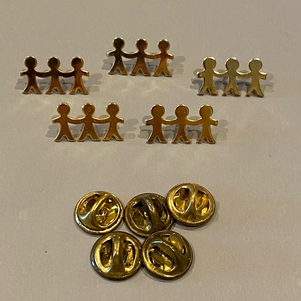 Gold Paper Chain People Toy Set